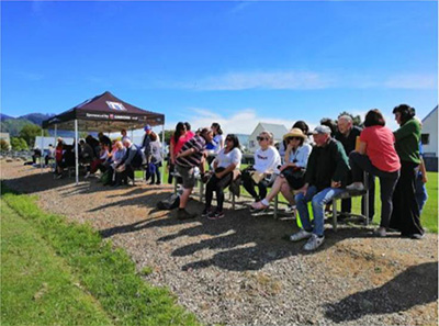 Some of the spectators at Guppy Park.